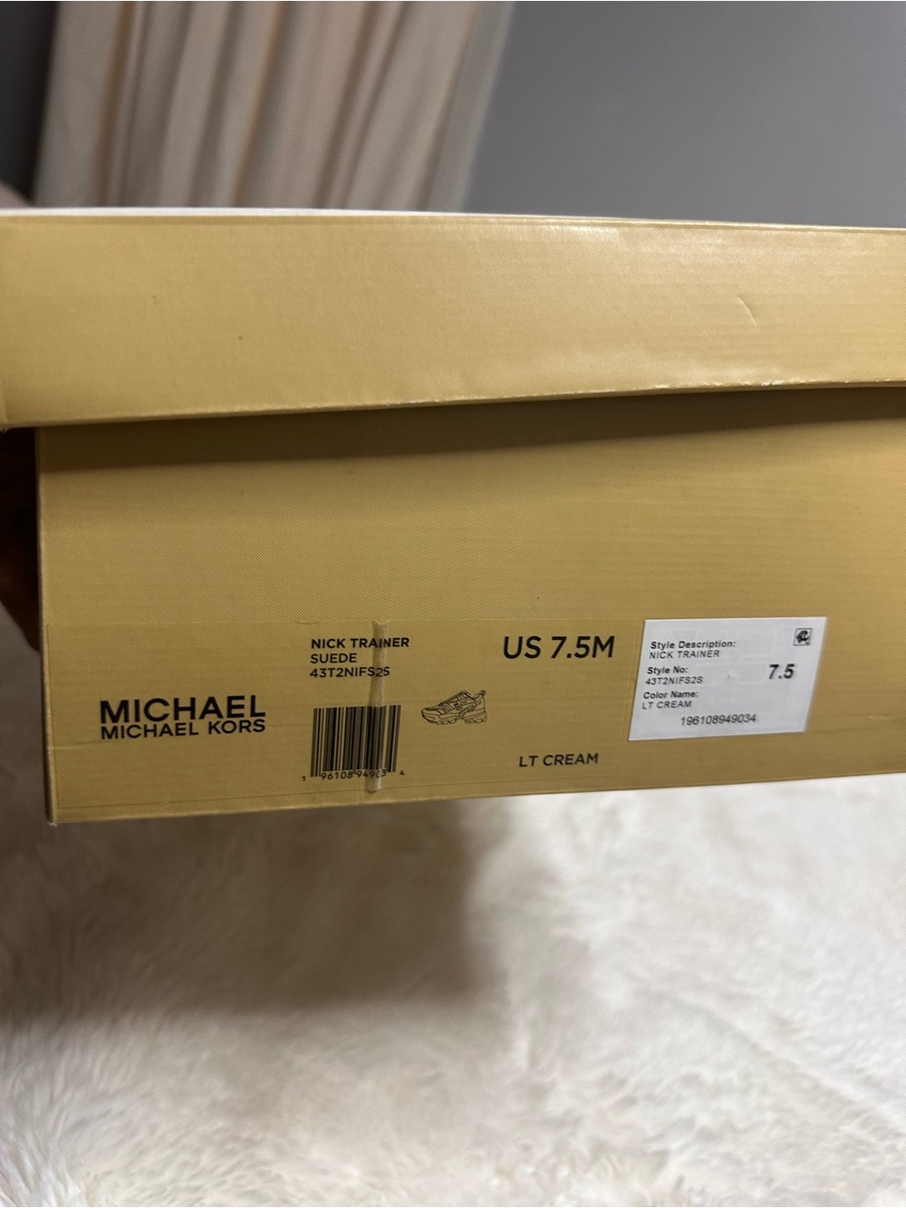 Michael Kors Beige Cream Platform Nick Trainers - Picture 8 of 9